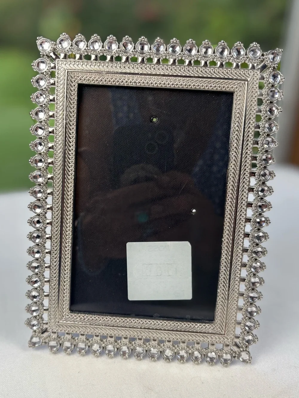 Concepts in Time Rhinestone Crystal Silver Photo Frame 5 x 7 Ornate Glam Decor
